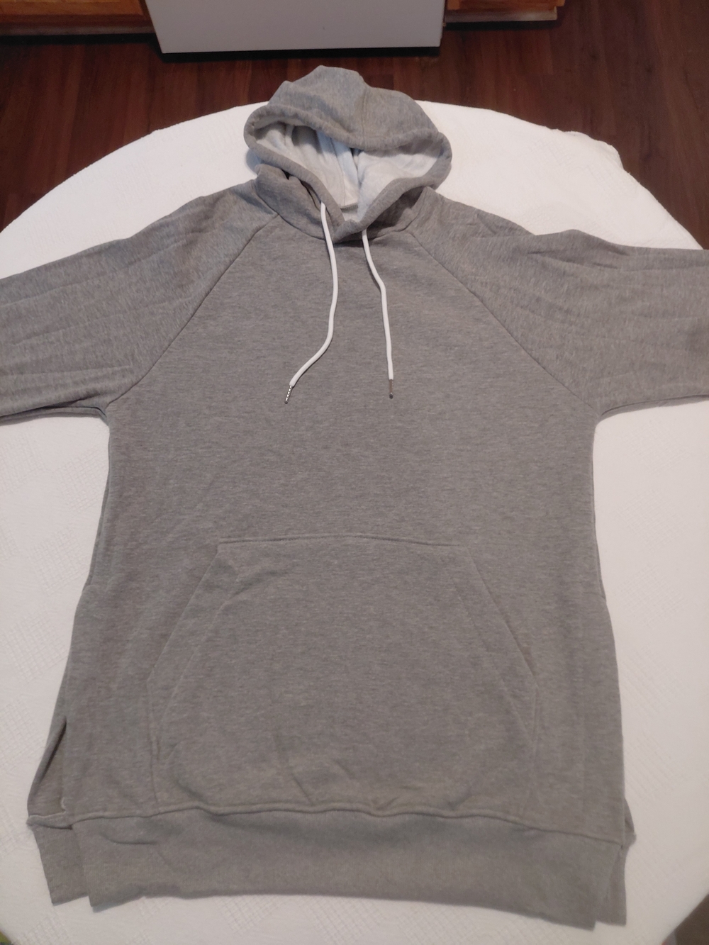 "The Warmy" Women's Gray Hooded Pullover Sweatskirt